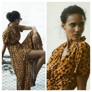 Anthropologie Porridge Viviane Leopard Maxi Dress